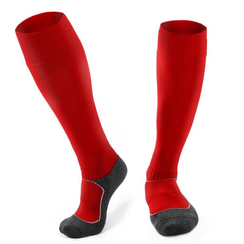 SOCCER HIGH SOCKS-RED & BLACK-S95RBW1