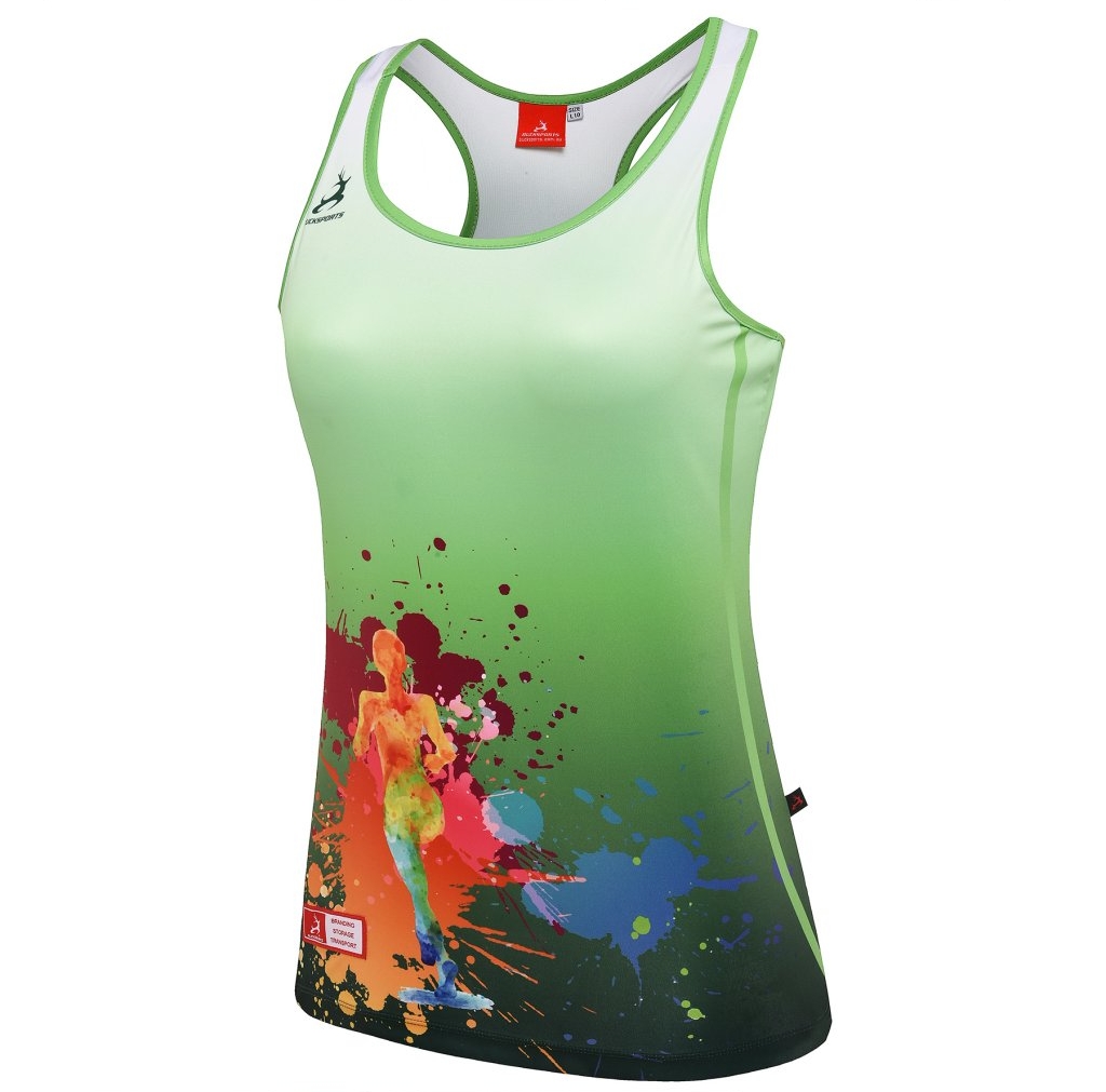 RACER BACK SINGLET-L02GWG-RUNNING