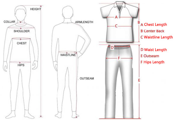 Body Size Chart - T10 Sports