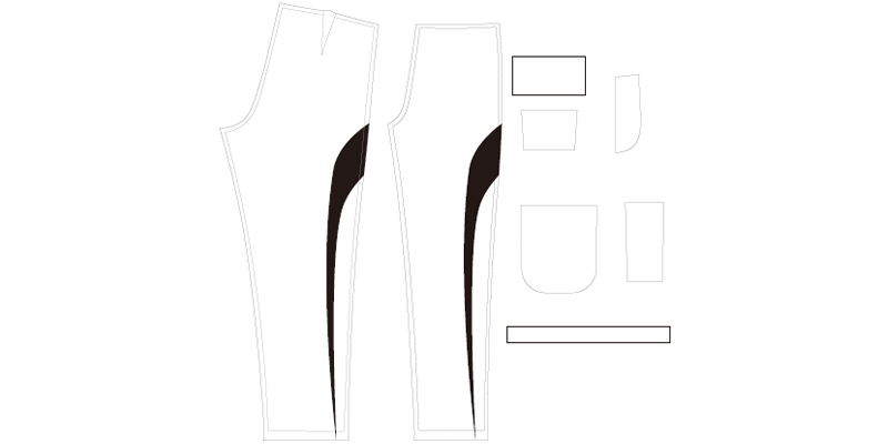 baseball team wear pants layout